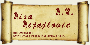 Miša Mijajlović vizit kartica